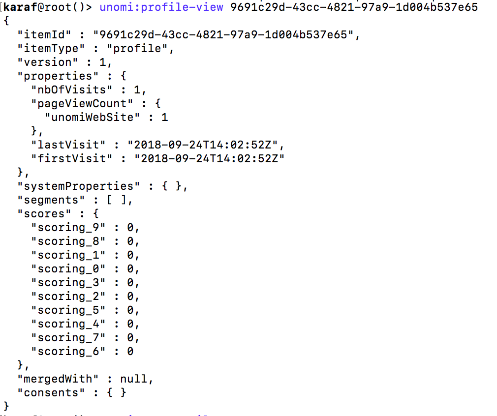 Apache Unomi profile view shell command